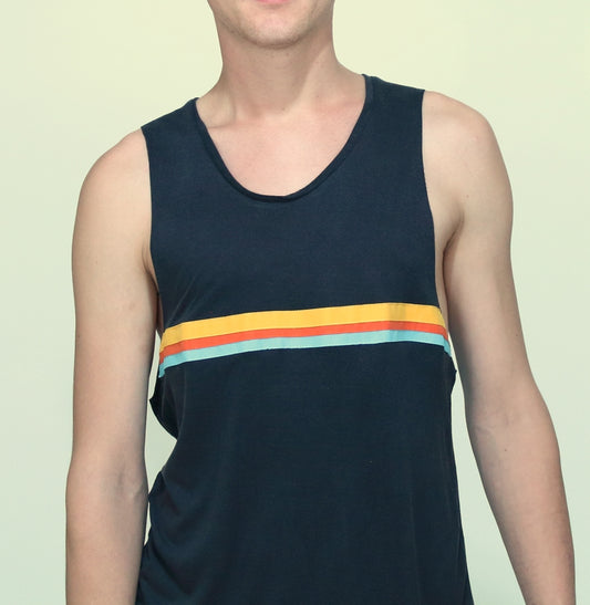 Black "Balangan" tank tee by Pulzze