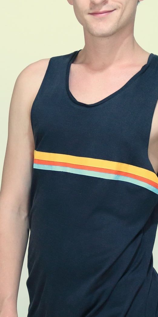 Black "Balangan" tank tee by Pulzze