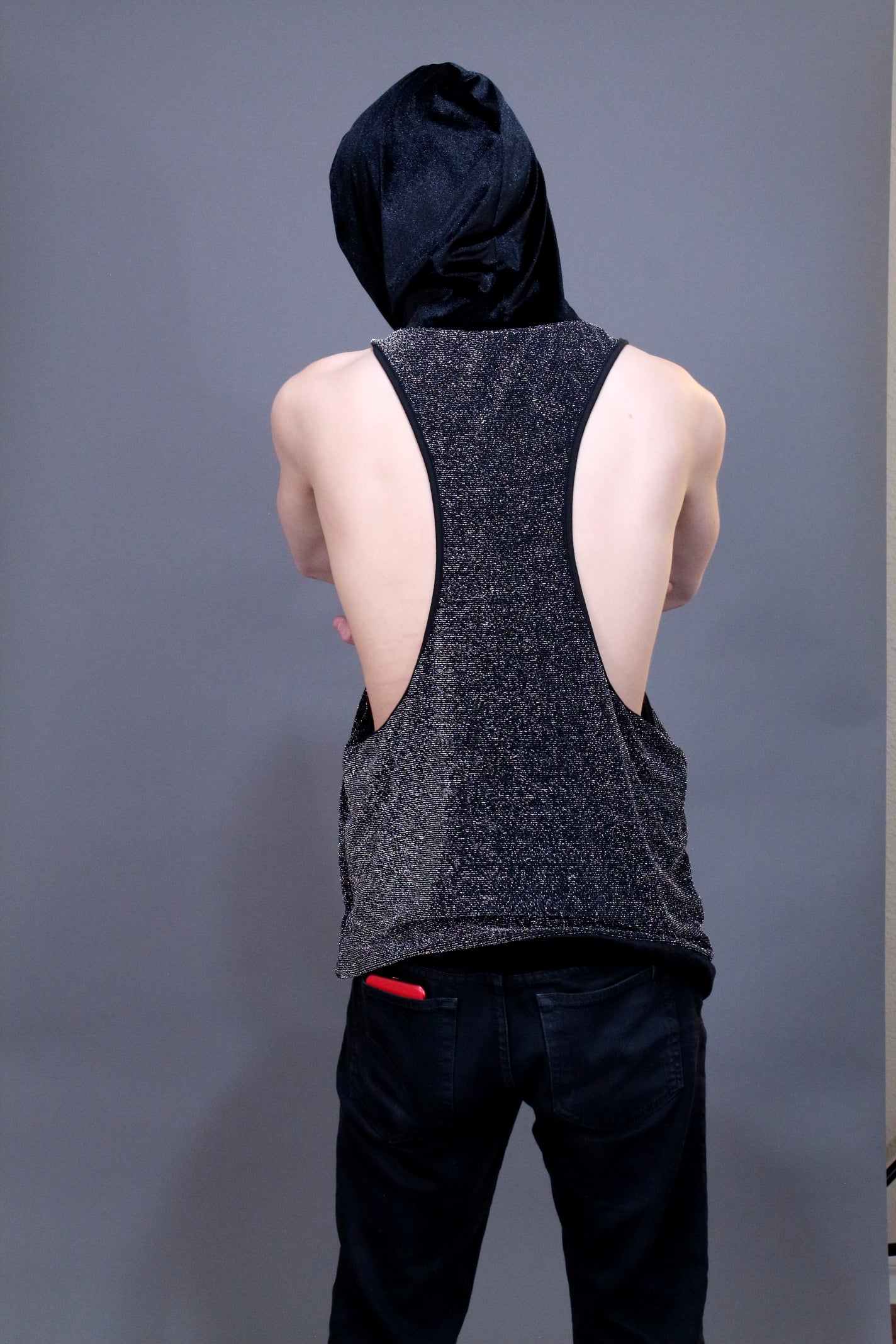 Hooded tank with pouch by Mission